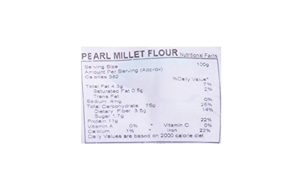 Go Earth Organic Bajri Flour    Pack  500 grams